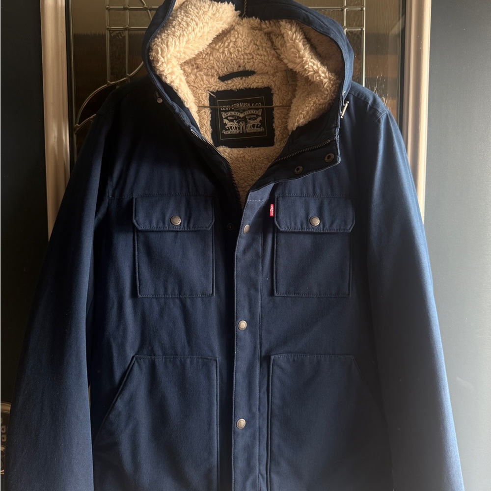 Levi's Women’s Navy Hooded Field Jacket